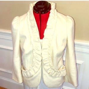 Anthropologie white blazer.